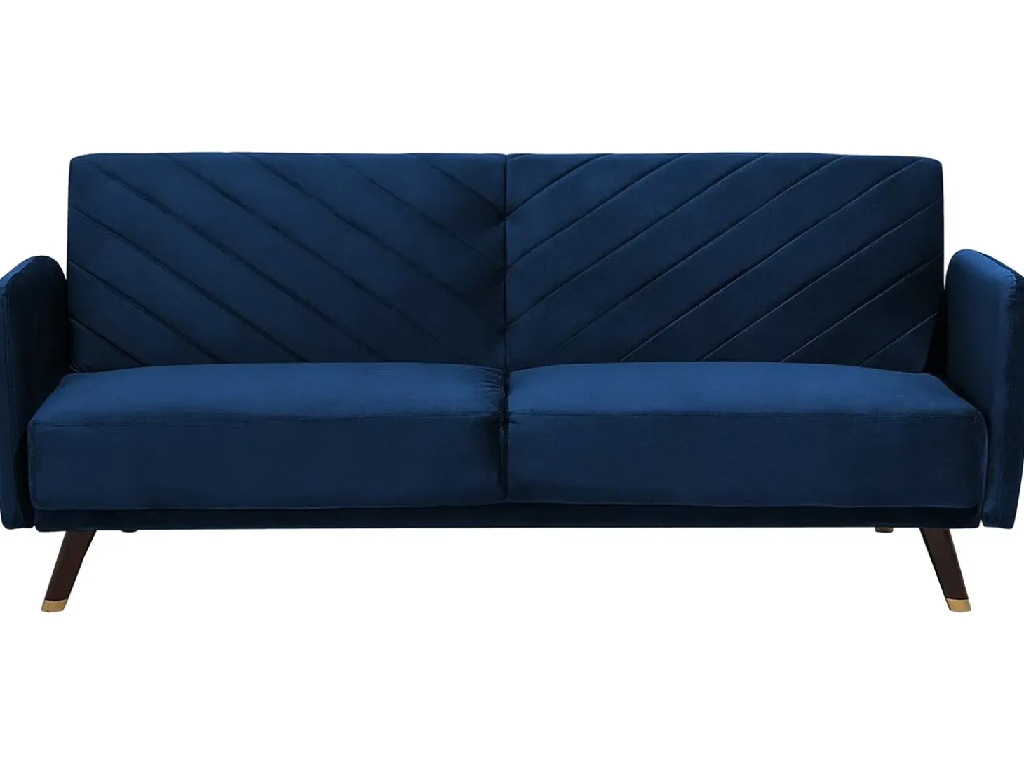 Sofa rozkładana dla 3 osób SENJA Welur Granatowy