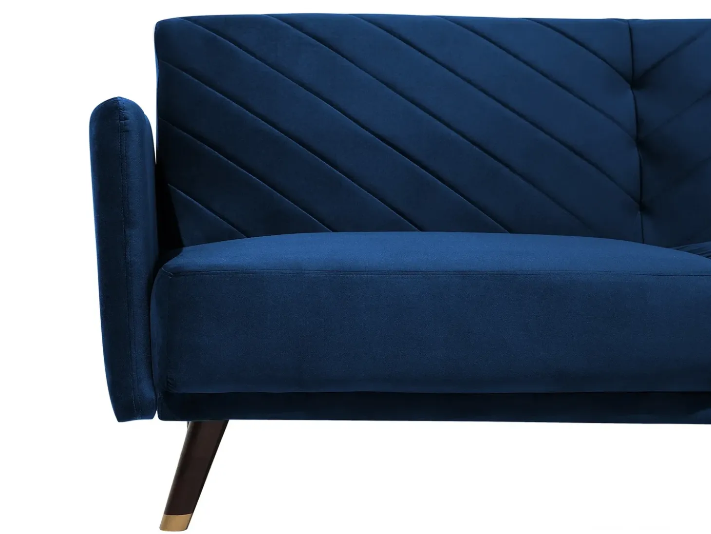 Sofa rozkładana dla 3 osób SENJA Welur Granatowy