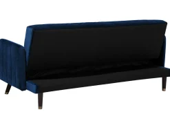 Sofa rozkładana dla 3 osób SENJA Welur Granatowy