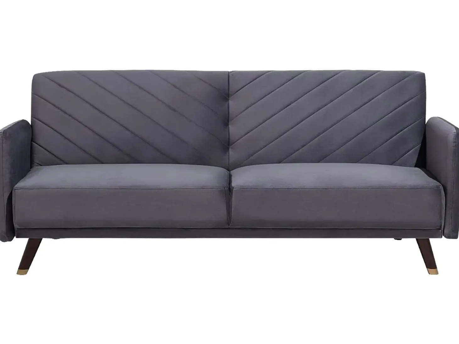 Sofa rozkładana dla 3 osób SENJA Welur Szary