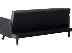 Sofa rozkładana dla 3 osób SENJA Welur Szary