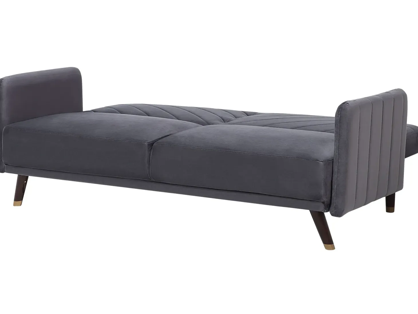 Sofa rozkładana dla 3 osób SENJA Welur Szary