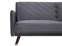 Sofa rozkładana dla 3 osób SENJA Welur Szary