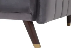 Sofa rozkładana dla 3 osób SENJA Welur Szary