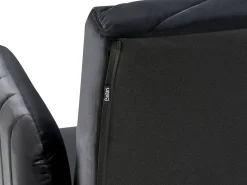 Sofa rozkładana dla 3 osób SENJA Welur Czarny
