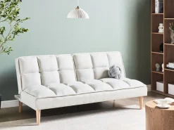 Hot Sofa rozkładana dla 3 osób SILJAN Złamana biel Sofy Z Funkcją Spania|Wszystkie Sofy