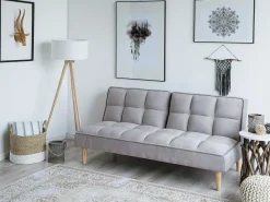 Sofa rozkładana dla 3 osób SILJAN Jasnoszary Szary