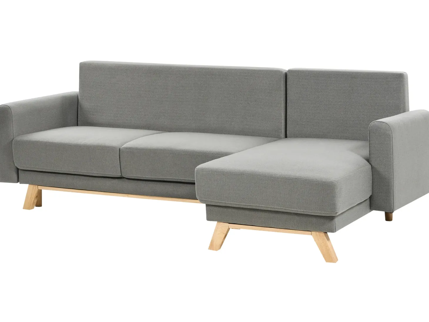 Sofa rozkładana dla 3 osób SIRO Szary ze schowkiem Lewostronny