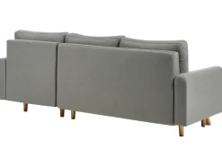 Sofa rozkładana dla 3 osób SIRO Szary ze schowkiem Lewostronny