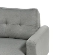 Sofa rozkładana dla 3 osób SIRO Szary ze schowkiem Lewostronny