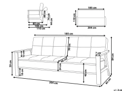 Outlet Sofa rozkładana dla 3 osób TJORN Ciemnoszary Sofy Z Funkcją Spania|Wszystkie Sofy