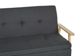 Outlet Sofa rozkładana dla 3 osób TJORN Ciemnoszary Sofy Z Funkcją Spania|Wszystkie Sofy