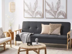Outlet Sofa rozkładana dla 3 osób TJORN Ciemnoszary Sofy Z Funkcją Spania|Wszystkie Sofy
