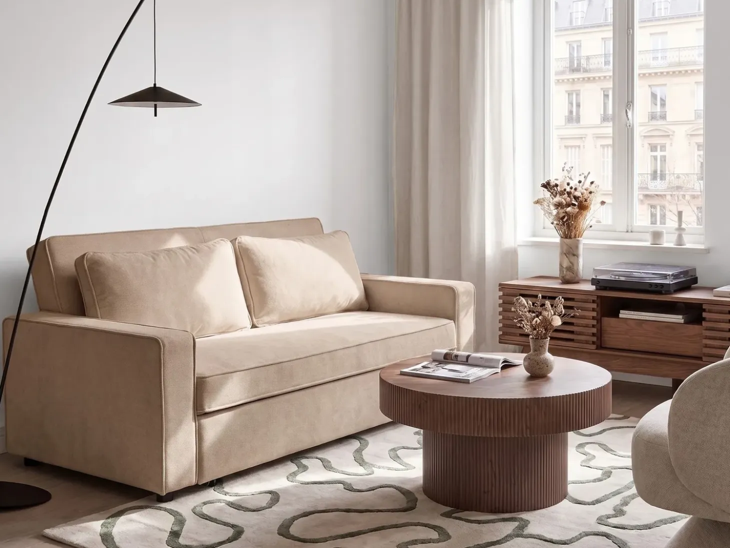 Outlet Sofa rozkładana dla 2 osób UTTELA Jasnobrązowy Sofy Z Funkcją Spania|Wszystkie Sofy