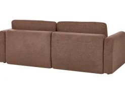 Clearance Sofa rozkładana dla 3 osób VAXHOLM Boucle Brązowy ze schowkiem Sofy Z Funkcją Spania|Wszystkie Sofy