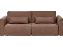 Clearance Sofa rozkładana dla 3 osób VAXHOLM Boucle Brązowy ze schowkiem Sofy Z Funkcją Spania|Wszystkie Sofy