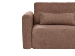 Clearance Sofa rozkładana dla 3 osób VAXHOLM Boucle Brązowy ze schowkiem Sofy Z Funkcją Spania|Wszystkie Sofy