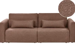 Clearance Sofa rozkładana dla 3 osób VAXHOLM Boucle Brązowy ze schowkiem Sofy Z Funkcją Spania|Wszystkie Sofy