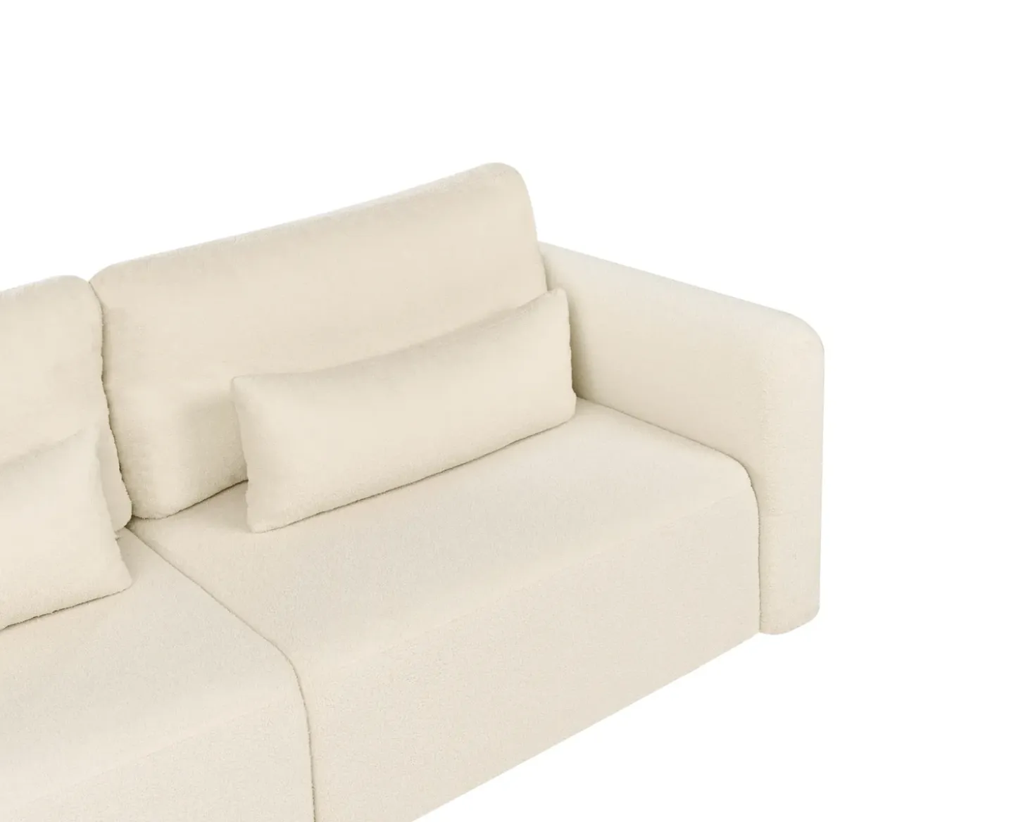 Hot Sofa rozkładana dla 3 osób VAXHOLM Boucle Złamana biel ze schowkiem Sofy Z Funkcją Spania|Wszystkie Sofy