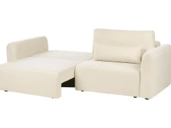 Hot Sofa rozkładana dla 3 osób VAXHOLM Boucle Złamana biel ze schowkiem Sofy Z Funkcją Spania|Wszystkie Sofy