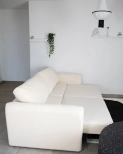 Hot Sofa rozkładana dla 3 osób VAXHOLM Boucle Złamana biel ze schowkiem Sofy Z Funkcją Spania|Wszystkie Sofy