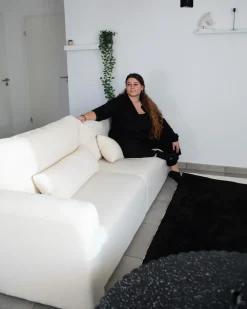 Hot Sofa rozkładana dla 3 osób VAXHOLM Boucle Złamana biel ze schowkiem Sofy Z Funkcją Spania|Wszystkie Sofy