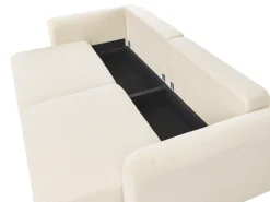 Hot Sofa rozkładana dla 3 osób VAXHOLM Boucle Złamana biel ze schowkiem Sofy Z Funkcją Spania|Wszystkie Sofy