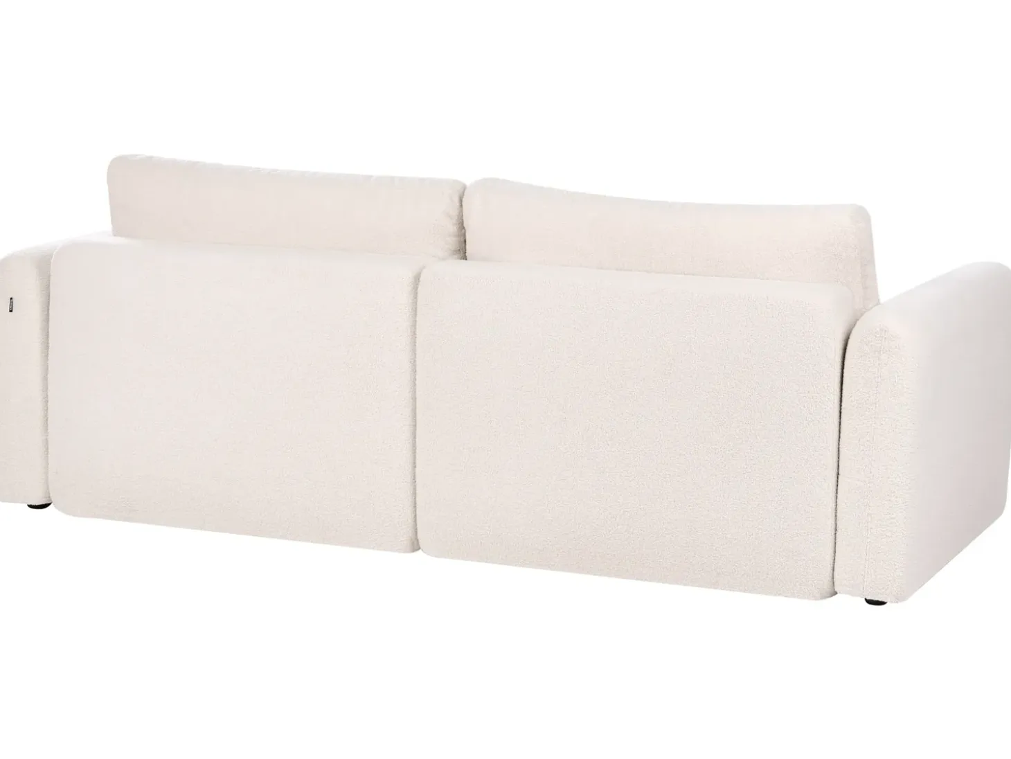 New Sofa rozkładana dla 3 osób VAXHOLM Boucle Jasnobeżowy ze schowkiem Sofy Z Funkcją Spania|Wszystkie Sofy