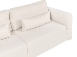 New Sofa rozkładana dla 3 osób VAXHOLM Boucle Jasnobeżowy ze schowkiem Sofy Z Funkcją Spania|Wszystkie Sofy