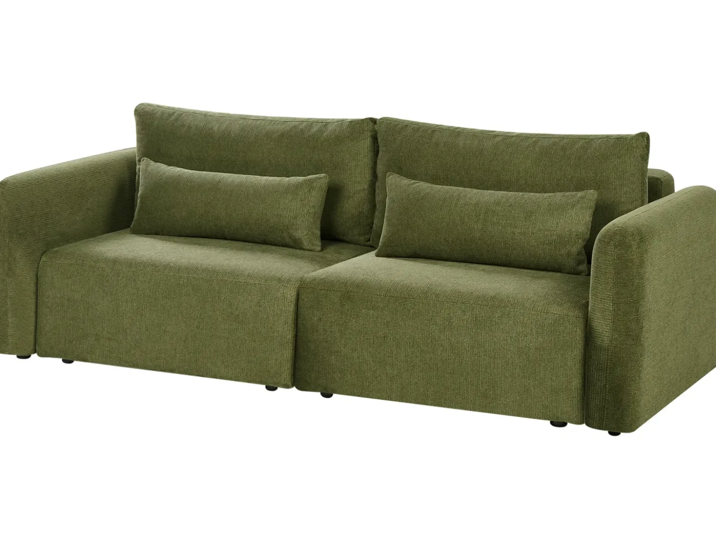 Sofa rozkładana dla 3 osób VAXHOLM Zielony ze schowkiem Sofy Z Funkcją Spania|Wszystkie Sofy