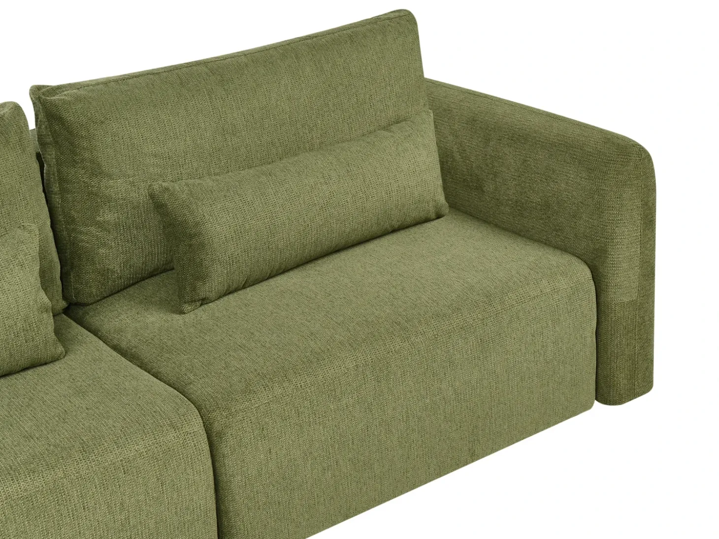 Sofa rozkładana dla 3 osób VAXHOLM Zielony ze schowkiem Sofy Z Funkcją Spania|Wszystkie Sofy