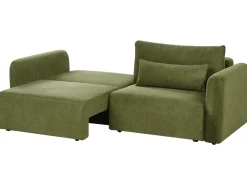 Sofa rozkładana dla 3 osób VAXHOLM Zielony ze schowkiem Sofy Z Funkcją Spania|Wszystkie Sofy