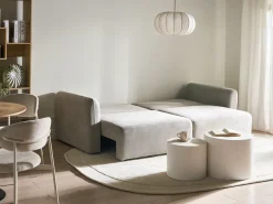 Online Sofa rozkładana dla 3 osób VAXHOLM Szary ze schowkiem Sofy Z Funkcją Spania|Wszystkie Sofy