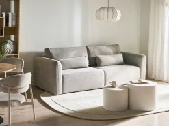 Online Sofa rozkładana dla 3 osób VAXHOLM Szary ze schowkiem Sofy Z Funkcją Spania|Wszystkie Sofy