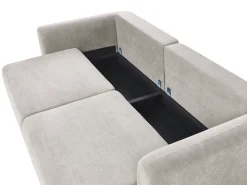 Online Sofa rozkładana dla 3 osób VAXHOLM Szary ze schowkiem Sofy Z Funkcją Spania|Wszystkie Sofy