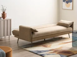Sofa rozkładana dla 3 osób VAYLA Jasnobrązowy Sofy Z Funkcją Spania|Wszystkie Sofy