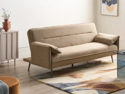 Sofa rozkładana dla 3 osób VAYLA Jasnobrązowy Sofy Z Funkcją Spania|Wszystkie Sofy