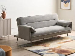 New Sofa rozkładana dla 3 osób VAYLA Szary Sofy Z Funkcją Spania|Wszystkie Sofy