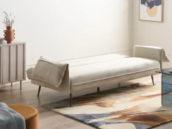 Discount Sofa rozkładana dla 3 osób VAYLA Złamana biel Sofy Z Funkcją Spania|Wszystkie Sofy