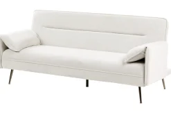 Discount Sofa rozkładana dla 3 osób VAYLA Złamana biel Sofy Z Funkcją Spania|Wszystkie Sofy
