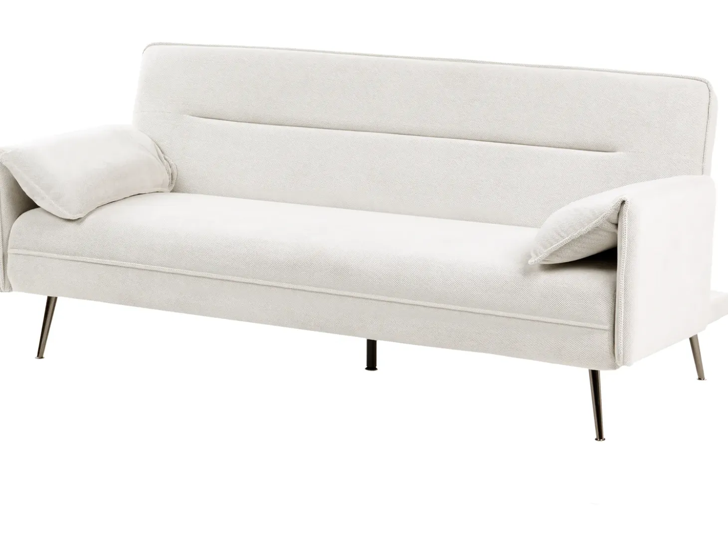Discount Sofa rozkładana dla 3 osób VAYLA Złamana biel Sofy Z Funkcją Spania|Wszystkie Sofy