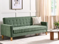 New Sofa rozkładana dla 3 osób VEHKOO Ciemnozielony Sofy Z Funkcją Spania|Wszystkie Sofy