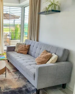 Sofa rozkładana dla 3 osób VEHKOO Jasnoszary