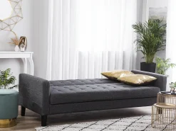 Sofa rozkładana dla 3 osób VEHKOO Ciemnoszary