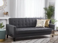 Sofa rozkładana dla 3 osób VEHKOO Ciemnoszary