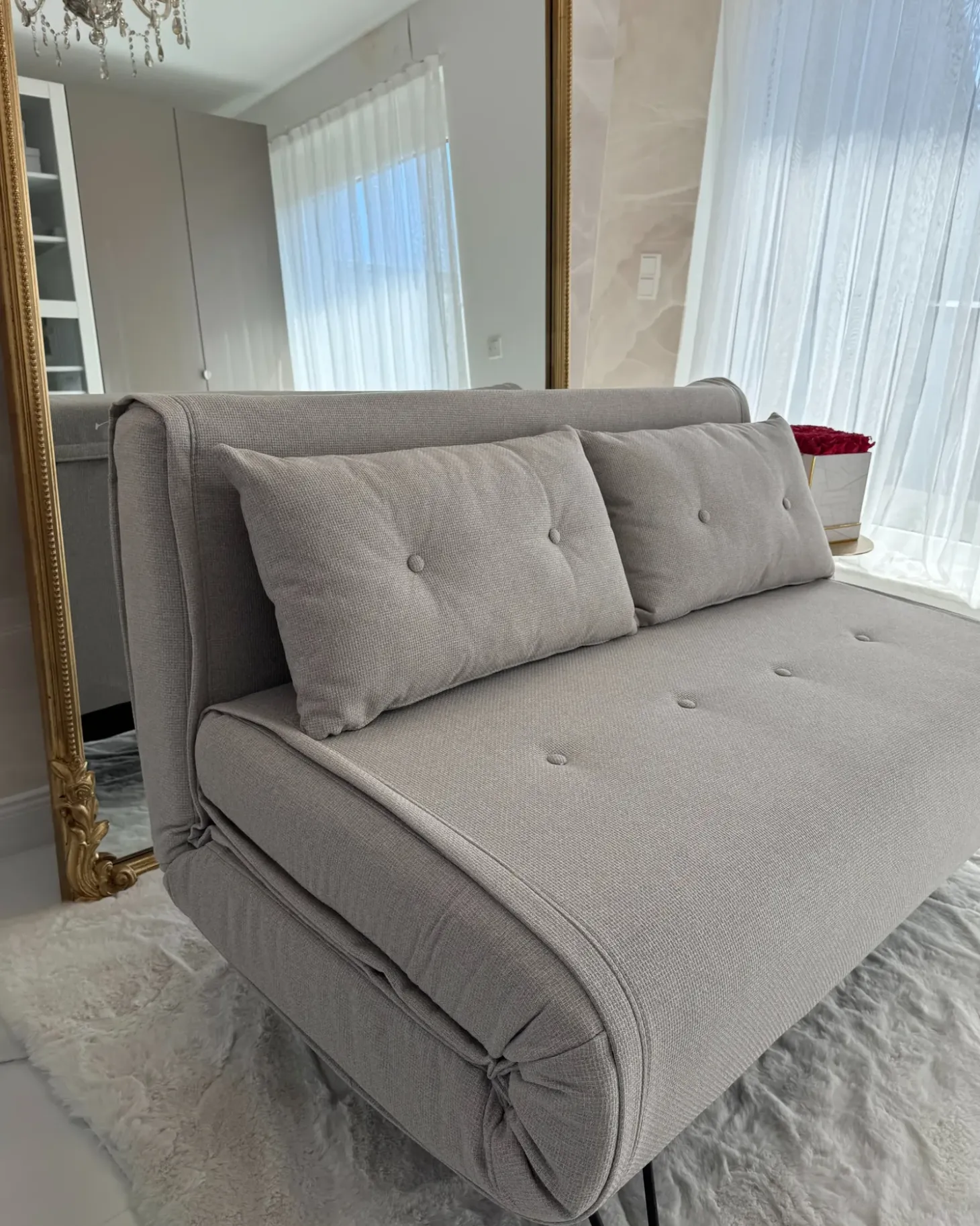 Discount Sofa rozkładana dla 2 osób VESTFOLD Jasnobeżowy Sofy Z Funkcją Spania|Wszystkie Sofy