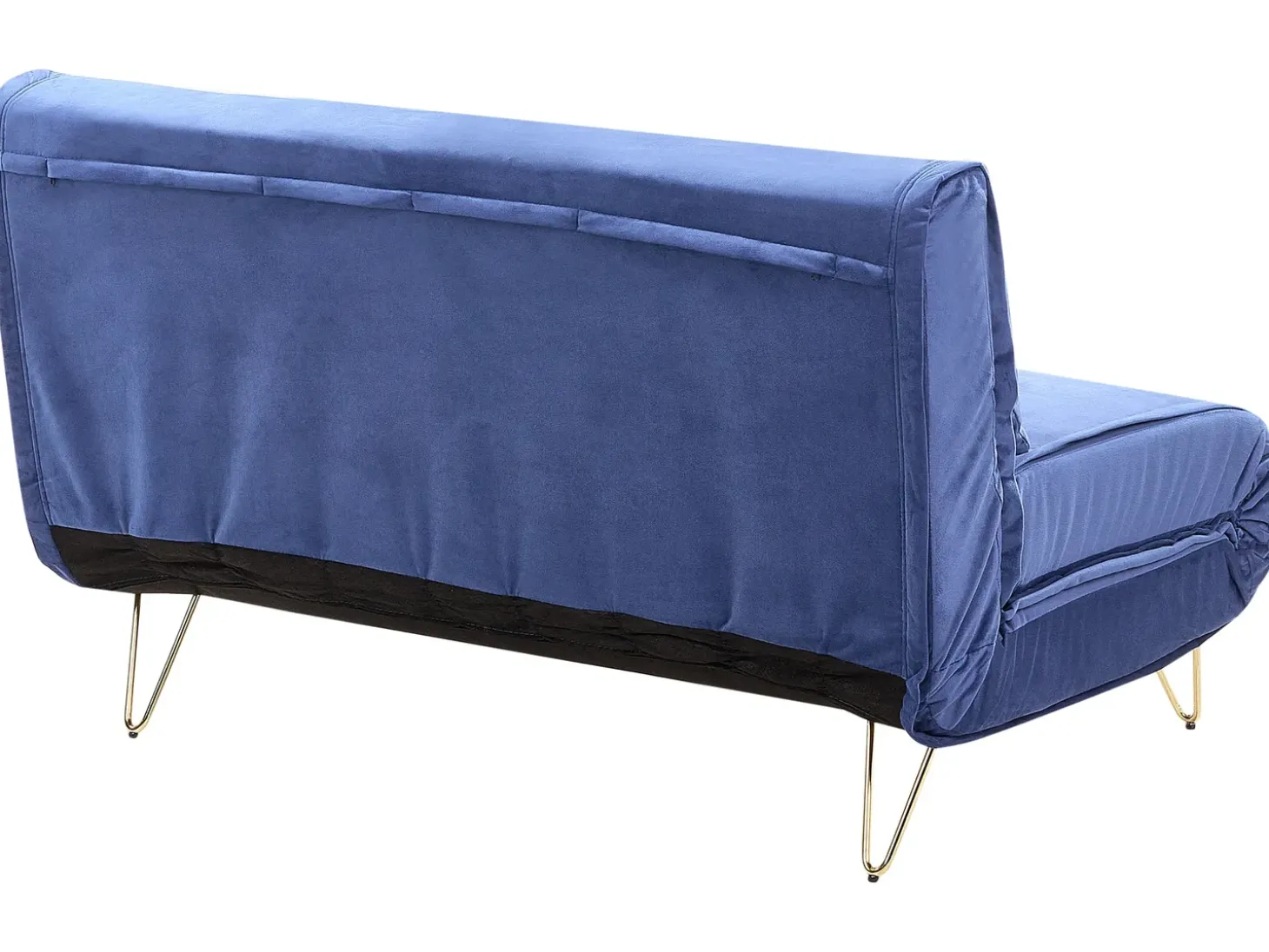 Discount Sofa rozkładana dla 2 osób VESTFOLD Welur Granatowy Sofy Z Funkcją Spania|Wszystkie Sofy