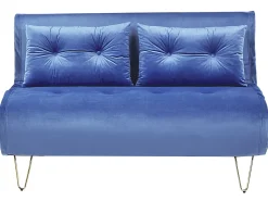Discount Sofa rozkładana dla 2 osób VESTFOLD Welur Granatowy Sofy Z Funkcją Spania|Wszystkie Sofy