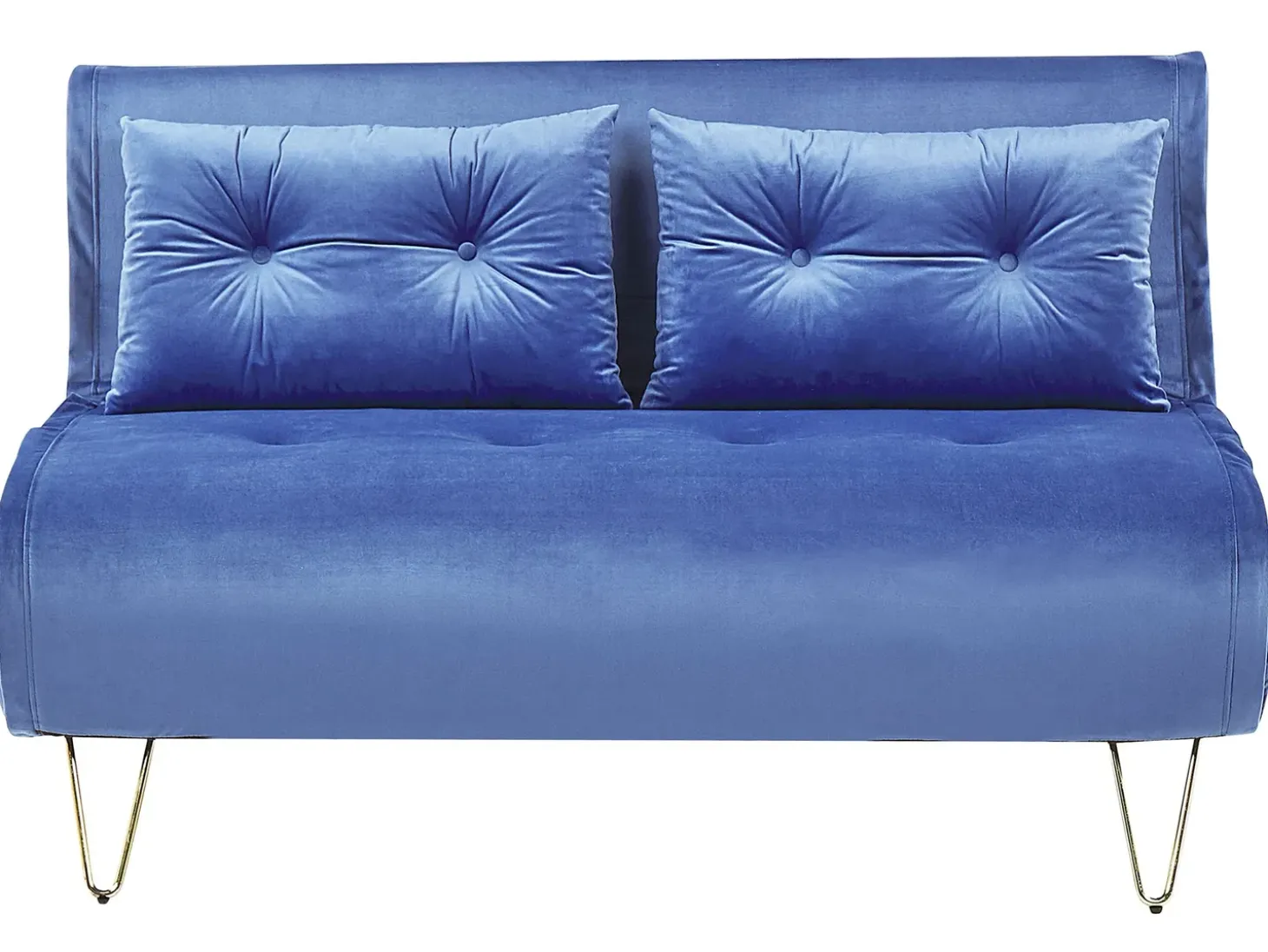 Discount Sofa rozkładana dla 2 osób VESTFOLD Welur Granatowy Sofy Z Funkcją Spania|Wszystkie Sofy