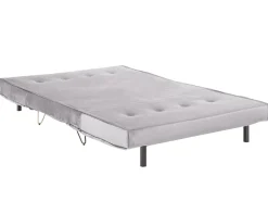 Best Sofa rozkładana dla 2 osób VESTFOLD Welur Szary Sofy Z Funkcją Spania|Wszystkie Sofy